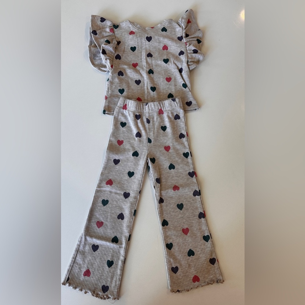 Tucker + Tate Multicolor Heart Ribbed Set